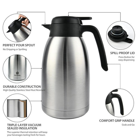 Heritage66 pouring coffee one-handed showing controlled, spill-free serving