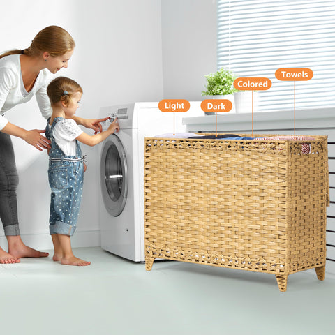 Hermina rattan lid close-up highlighting dust protection and stylish concealment