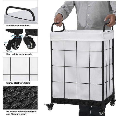 Hermina in laundry room lifestyle scene for neat sorting convenience