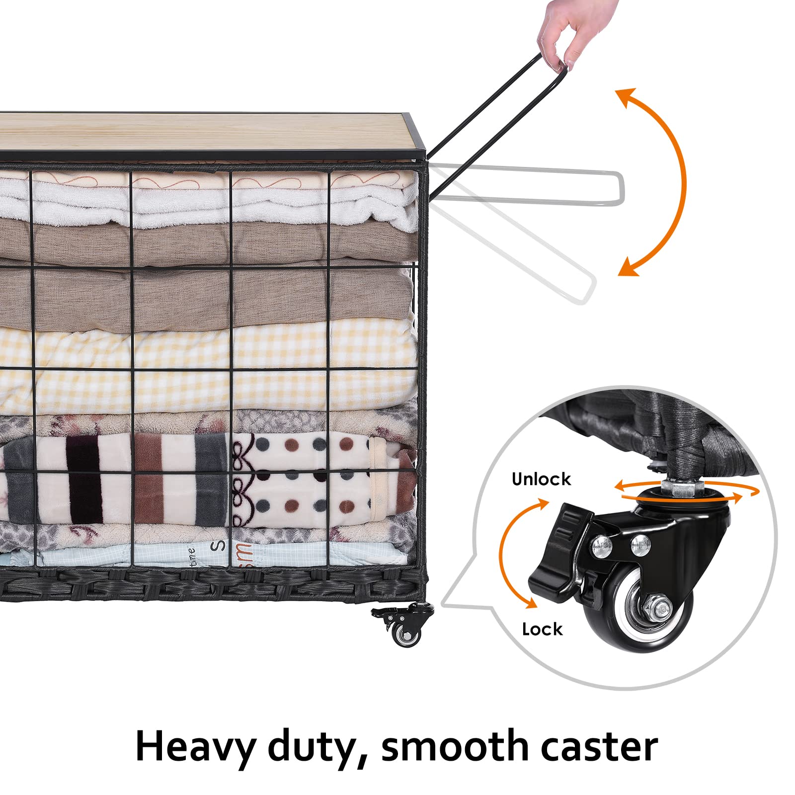 Hermina lockable rubber casters rolling smoothly with stability benefit