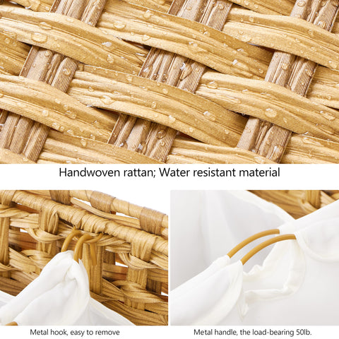 Hermina next to folded towels showing scale and large 176L storage benefit
