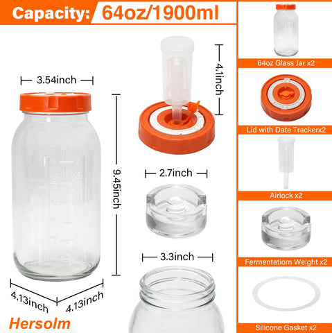 Hersolm lid with airlock and silicone seal preventing oxygen entry