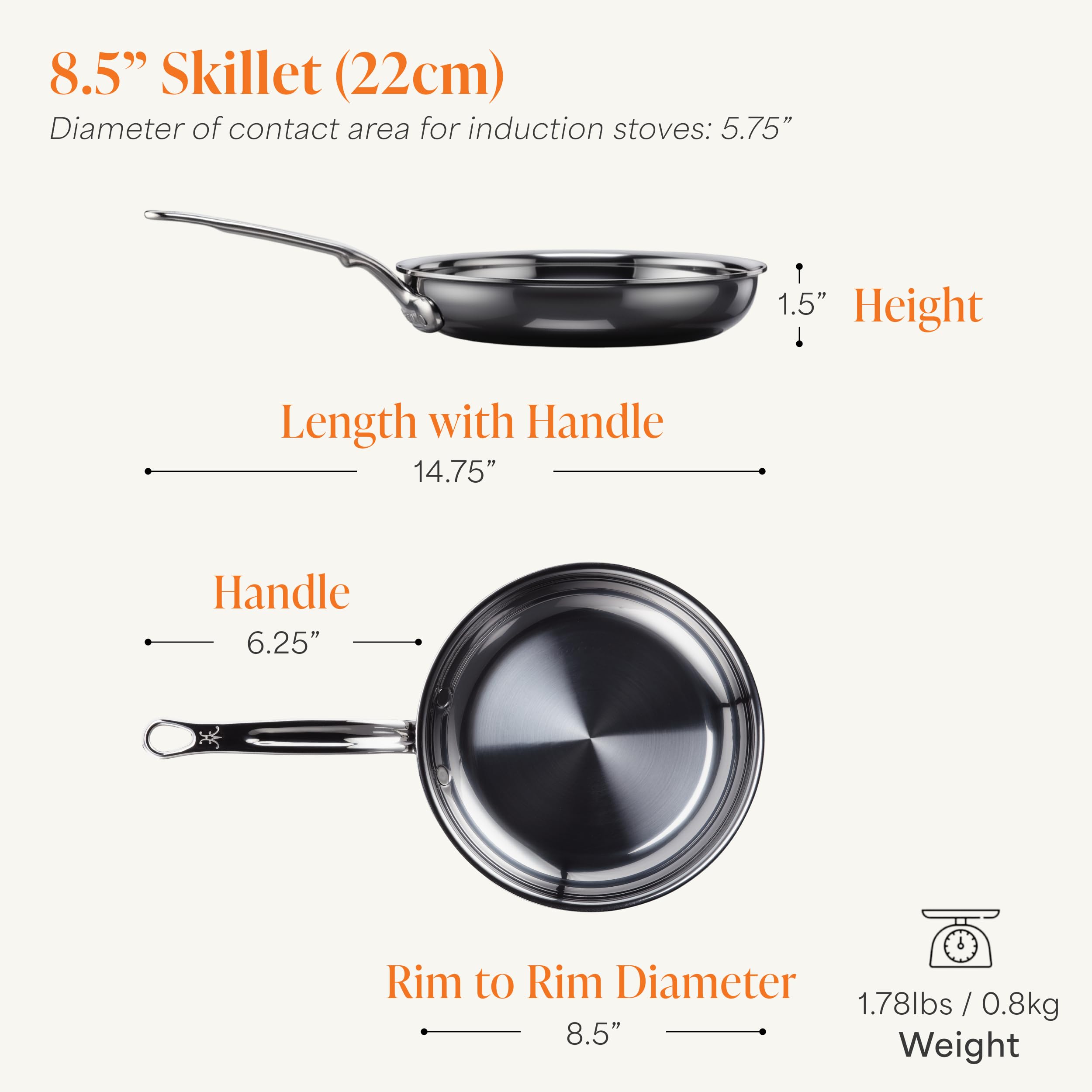 Hestan NanoBond top-down of cooking surface highlighting titanium-bonded texture for better searing