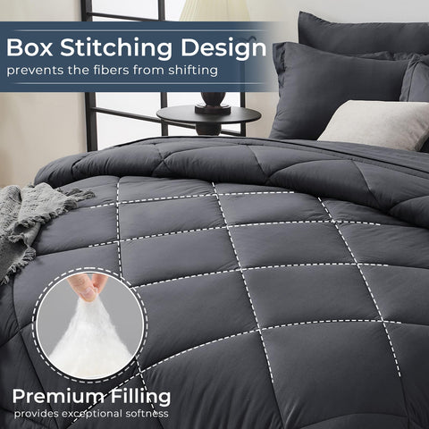 HEVUMYI fitted sheet deep pocket with 360-degree elastic that secures mattress fit