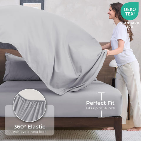 HEVUMYI flat sheet spread flat to display size and smooth wrinkle-resistant surface advantage