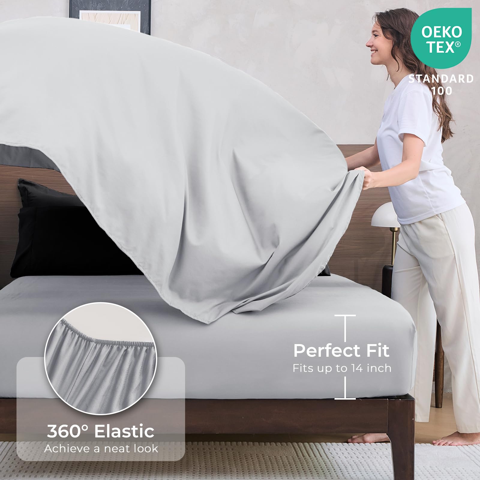 HEVUMYI pillow shams and pillowcases stacked to show coordinated styling and quick setup