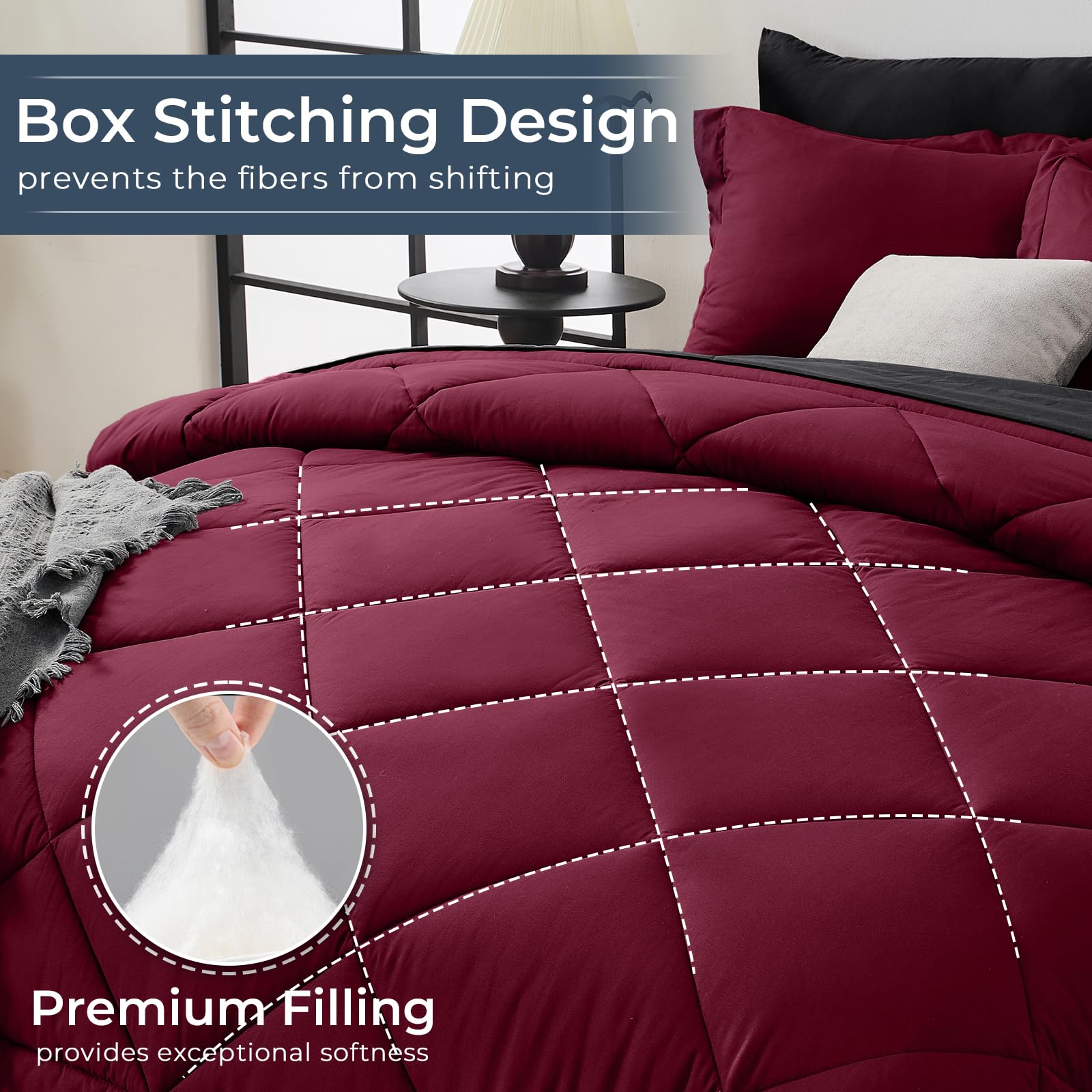 HEVUMYI fitted sheet deep pocket with 360-degree elastic for secure fit