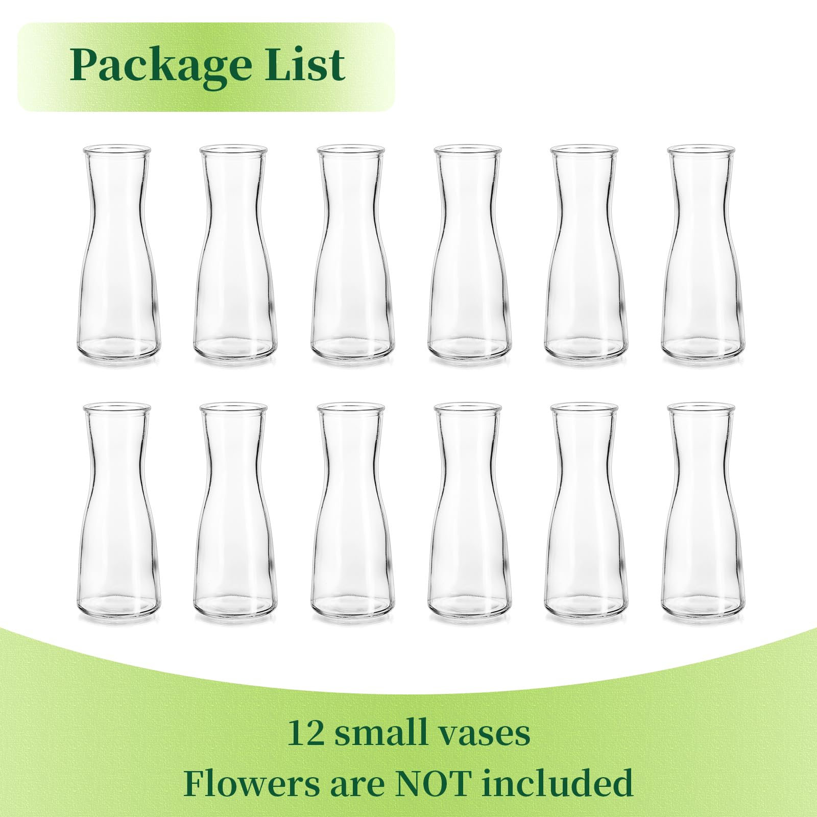 Hewory boxed set of twelve vases showing bulk quantity and gift-ready packaging