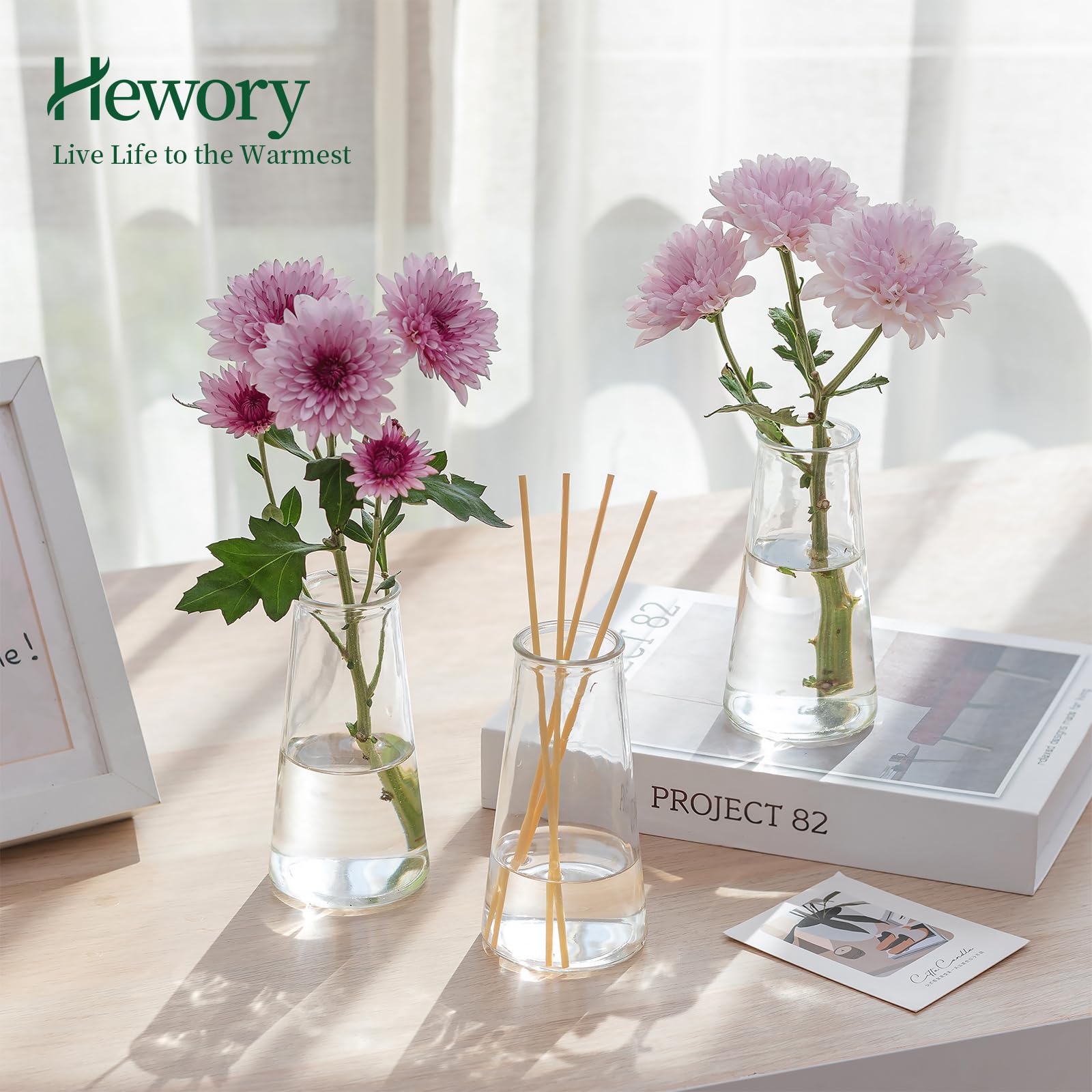 Hewory vase held in hand showing scale and convenient tabletop size