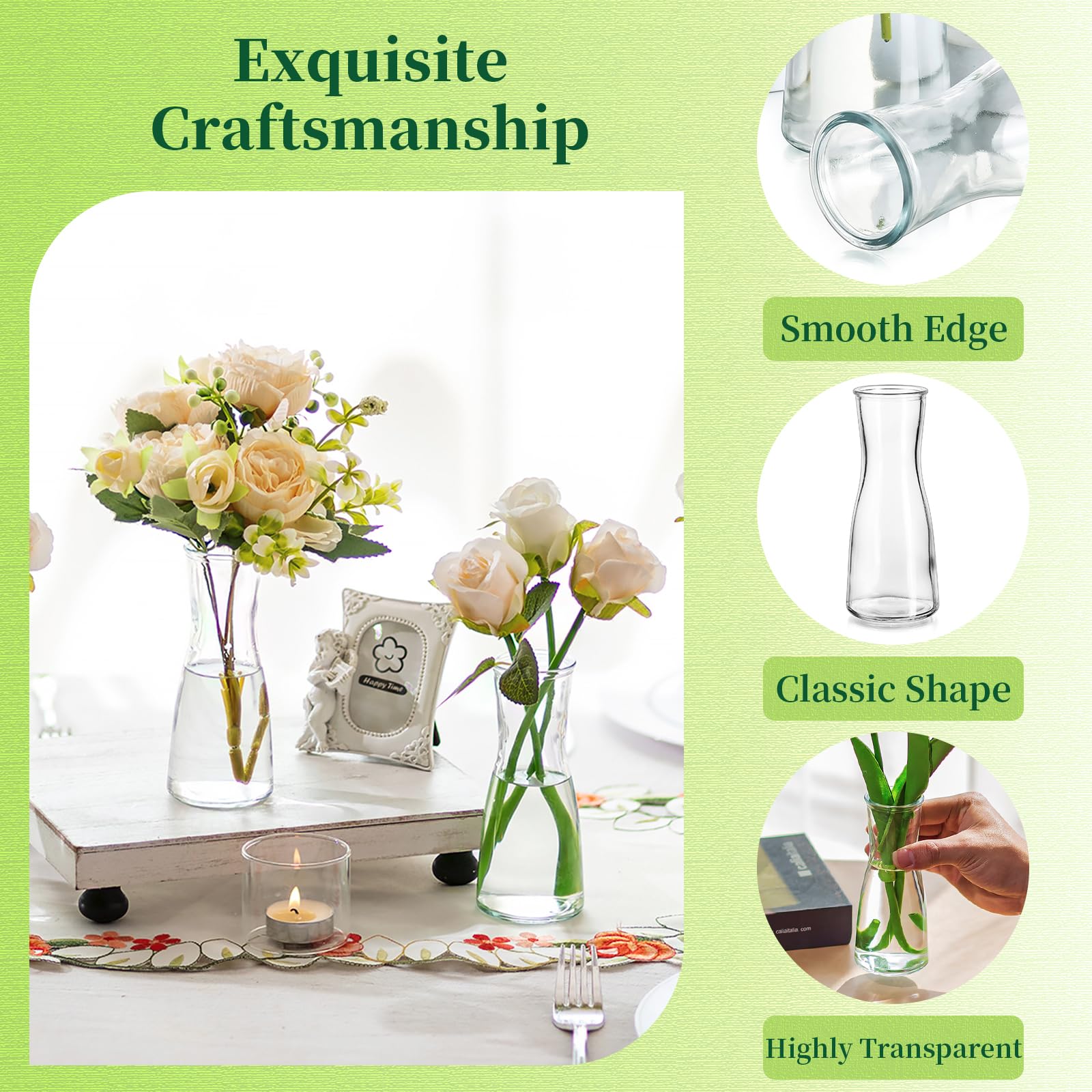 Hewory clustered vases centerpiece offering versatile table arrangements