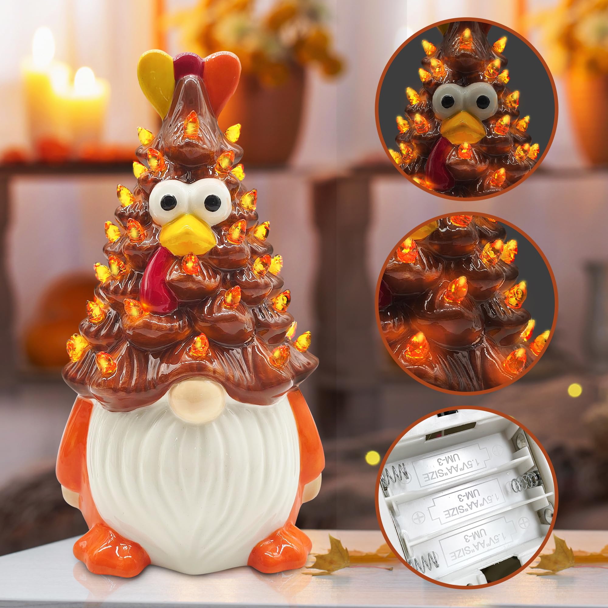Hexagram ceramic tree styled on a table with pumpkins for seasonal cohesion