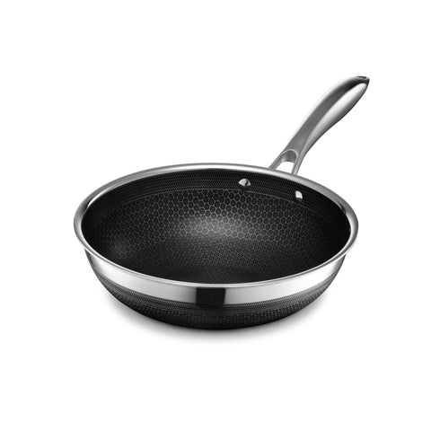 HexClad 10-inch wok front view showing cooking surface and shape for versatile meals