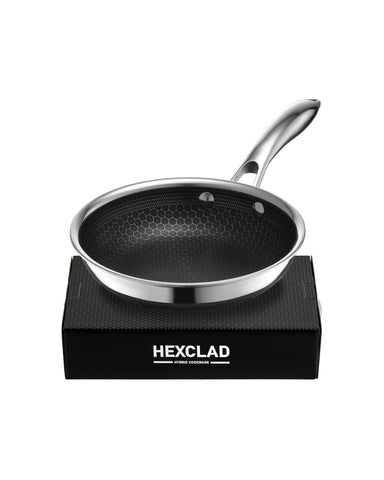HexClad 7-inch pan front view showing compact profile and durable finish for precise cooking