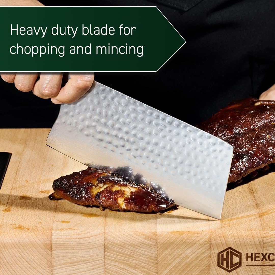 HexClad blade side profile showing 12-degree edge sharpness benefit
