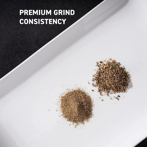 HexClad HexMill grind settings dial visible to select coarse to fine textures