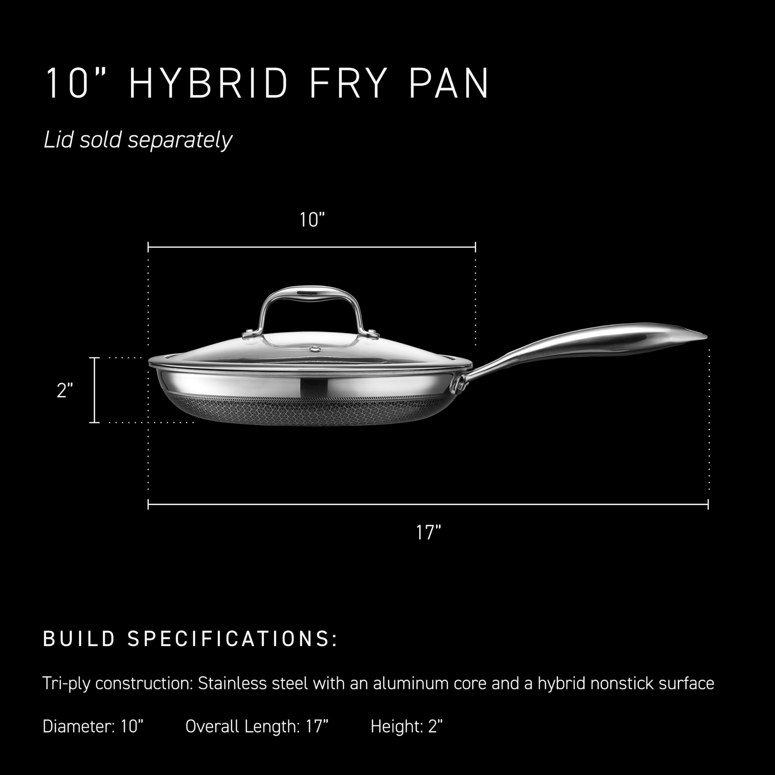 HexClad side profile with handle illustrating balanced weight and secure grip benefit