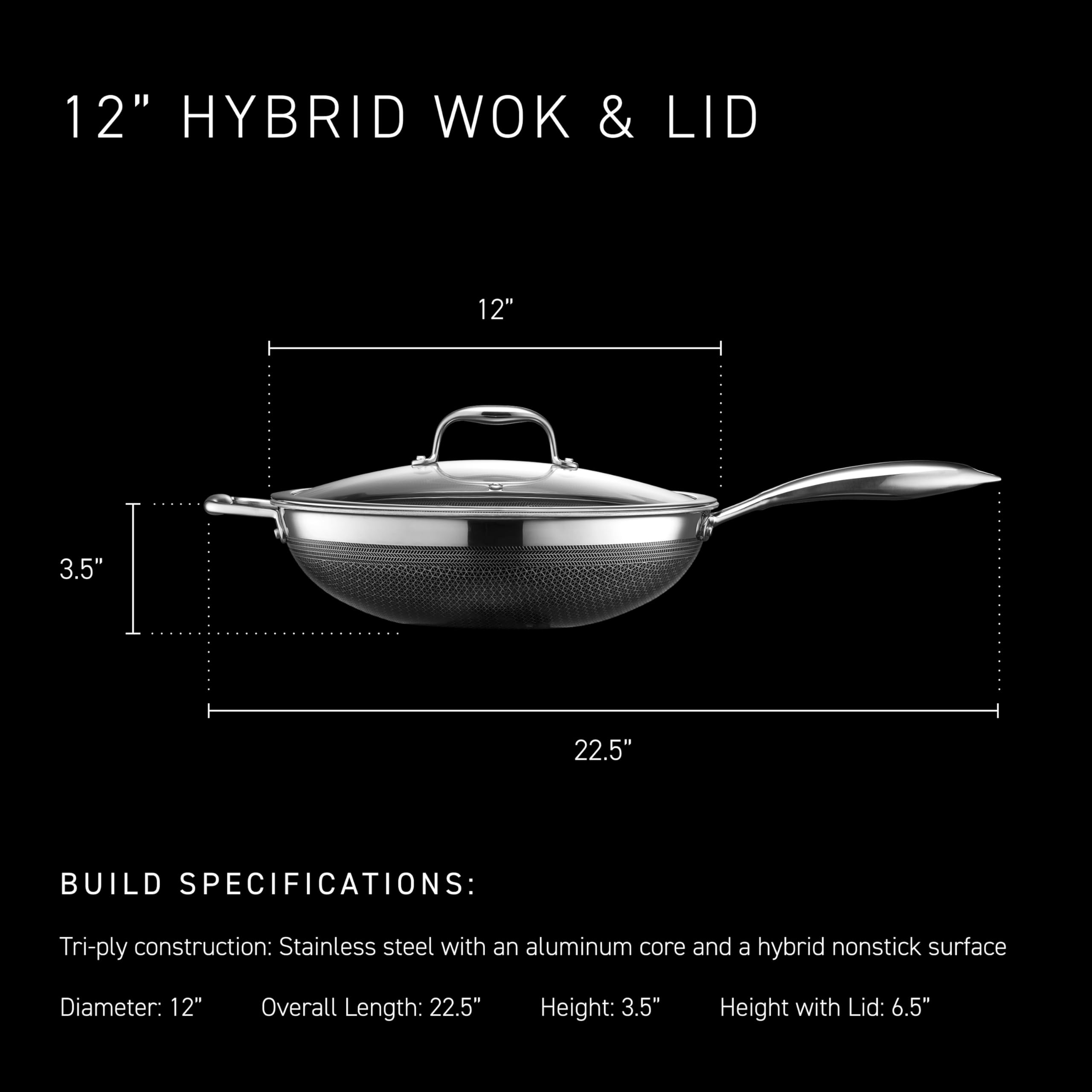 HexClad inner hexagonal hybrid surface close-up for superior sear and easy release