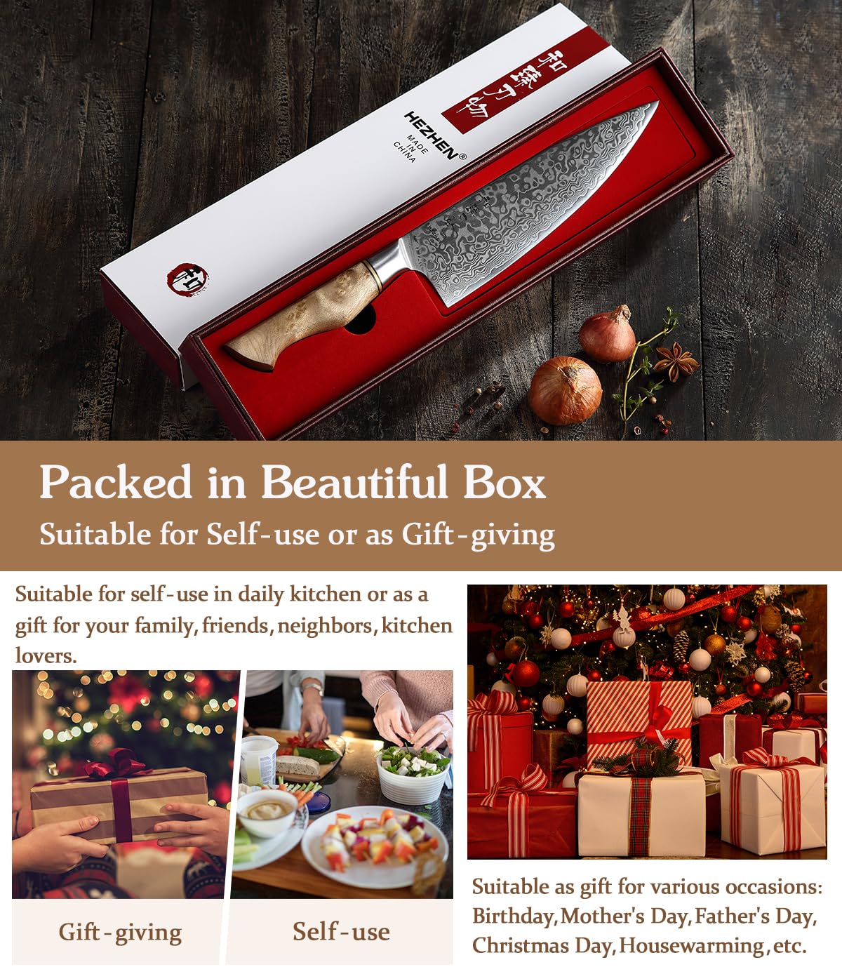 HEZHEN premium gift box presentation ideal for gifting cooks