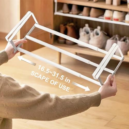 HGZBS holding flats heels and sneakers to maximize storage