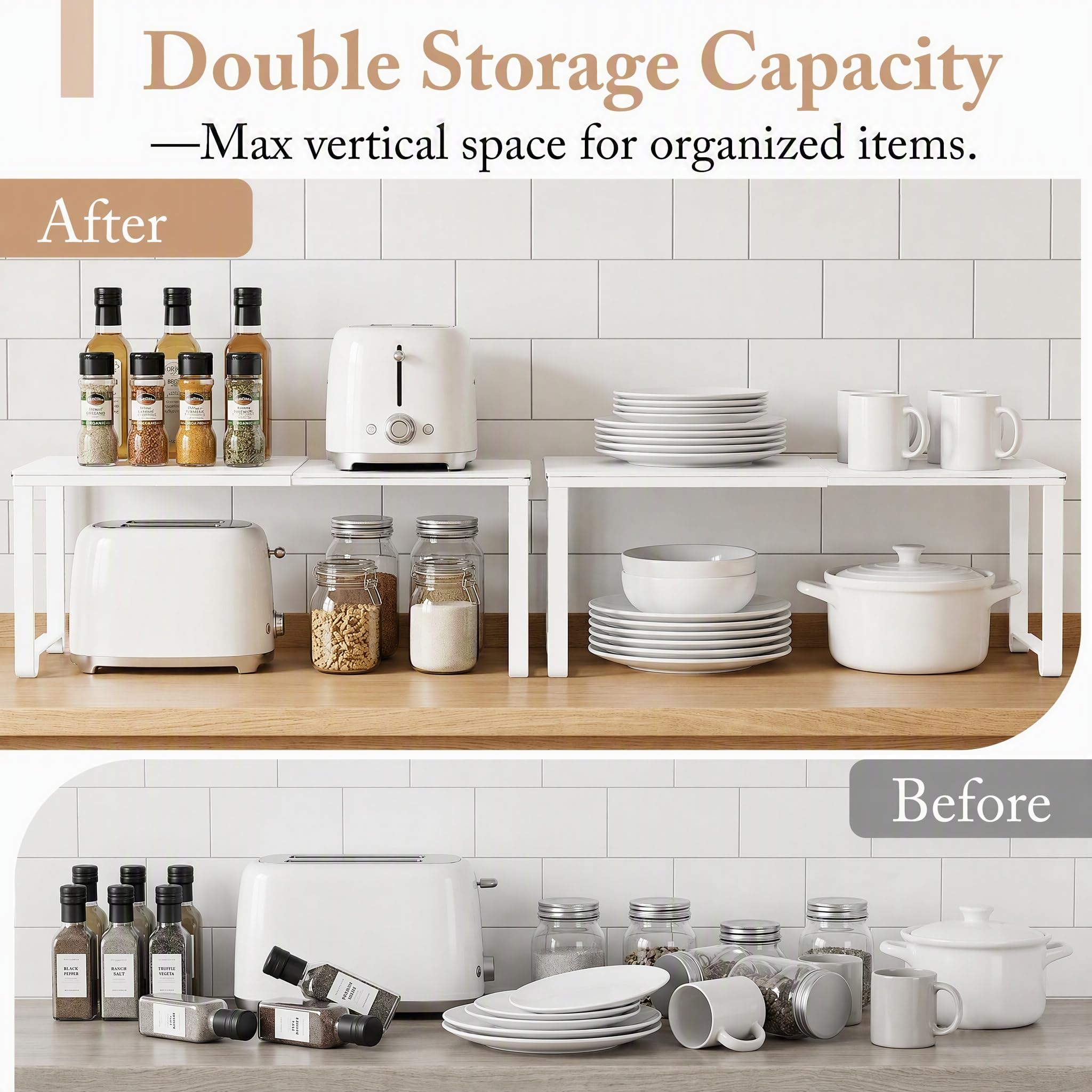 HGZBS installed in a kitchen cupboard showing tidy spice and can storage benefit