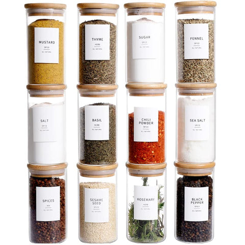 HHMJSM front view of 12-piece jar set showing neat storage benefit