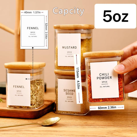 HHMJSM jars beside a measuring cup showing 5oz size for accurate portioning