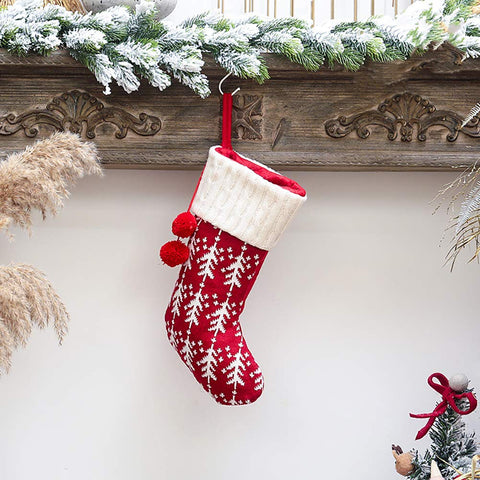 HHOCN stockings hung on mantel creating warm seasonal decoration for living room