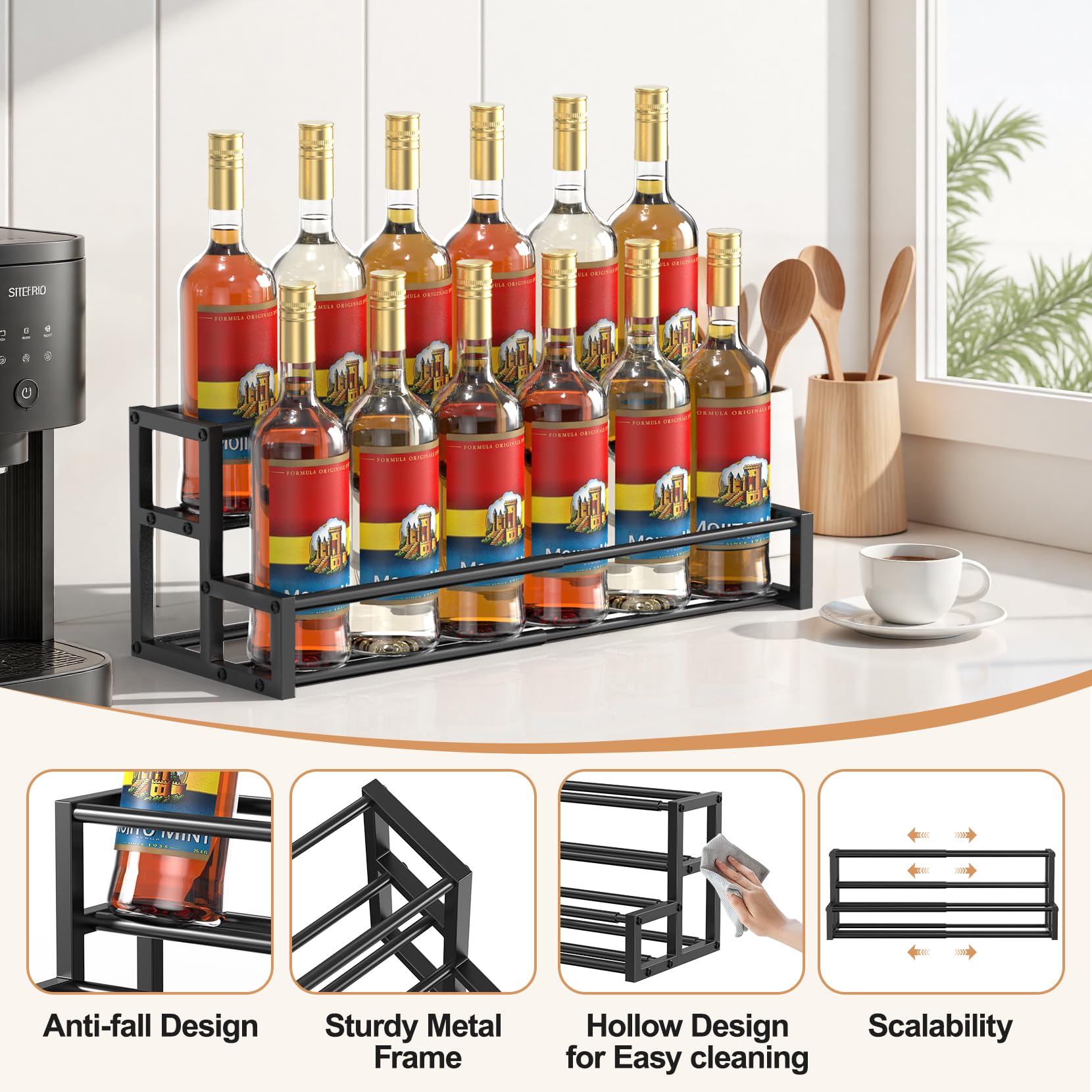 HHOKEM shown in a coffee bar organizing syrups for faster drink prep