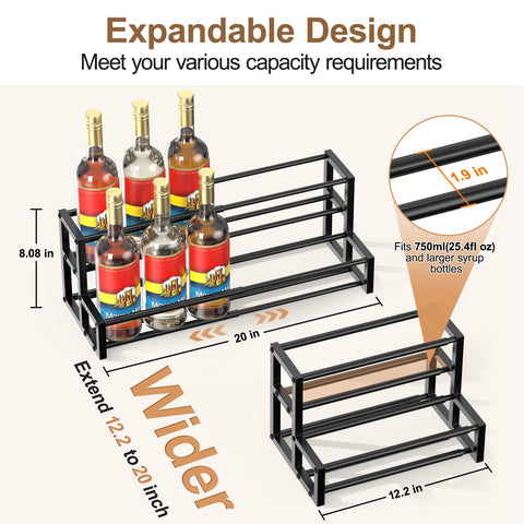HHOKEM side profile expanded to full width demonstrating secure bottle spacing