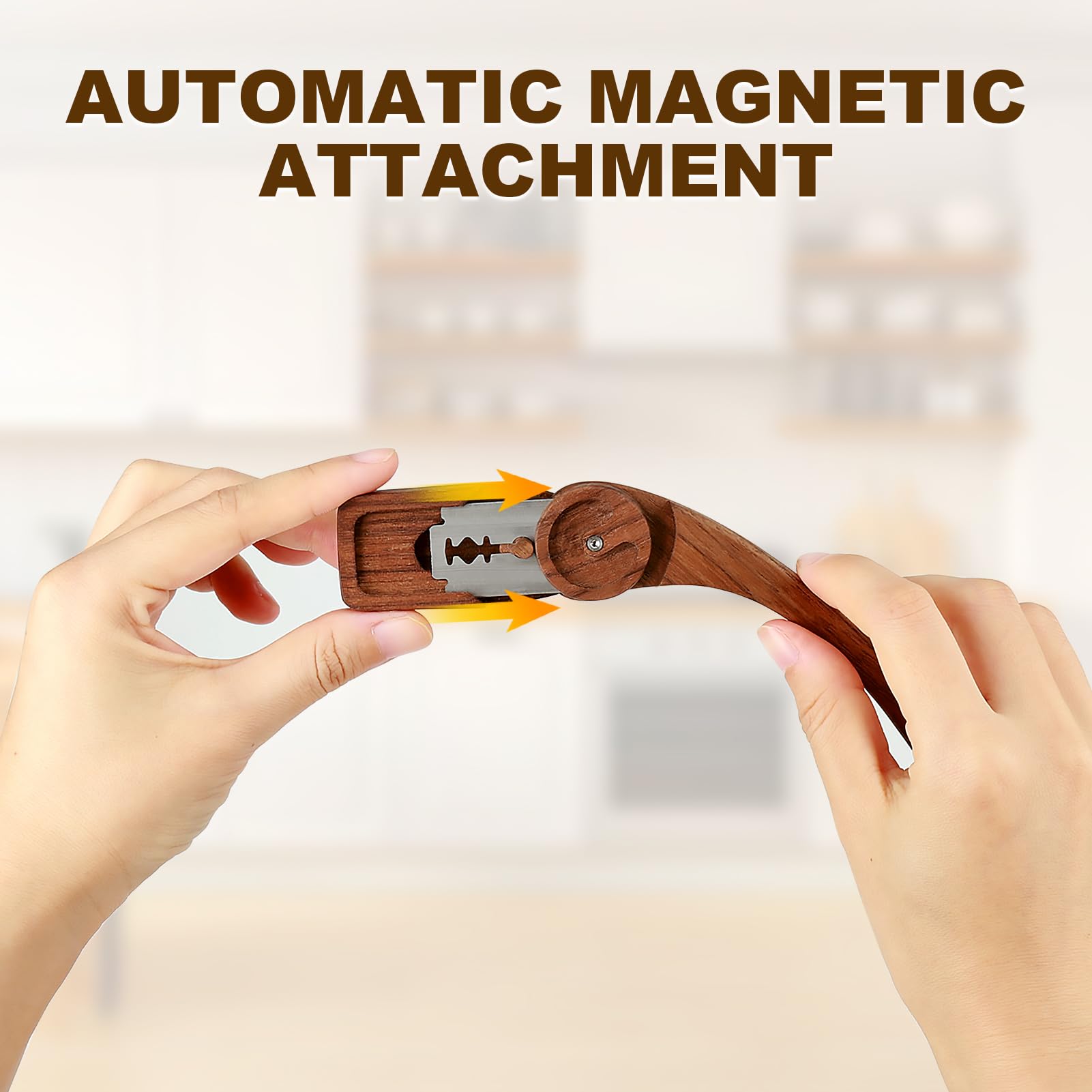 HHZPAEK magnetic blade guard attached to metal surface for safe storage benefit