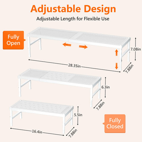 HI NINGER organizer extended length demonstrating adjustable fit benefit