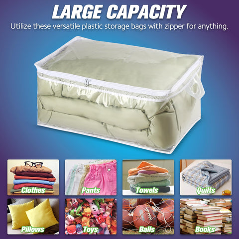 HIBAG bag filled with king comforter demonstrating generous 20-gallon capacity