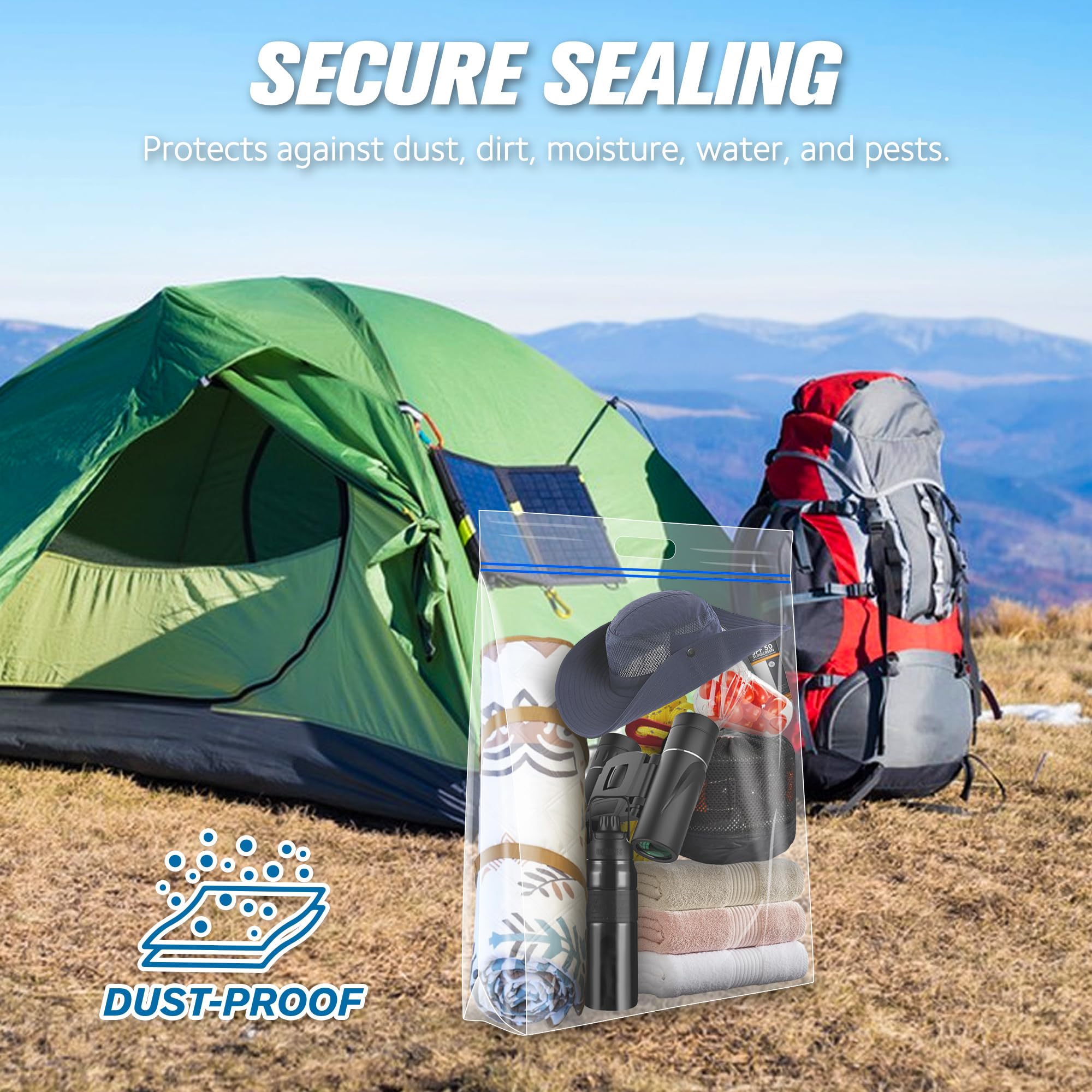 HIBAG plastic thickness closeup highlighting 5mil durability and tear resistance