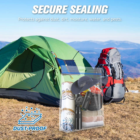 HIBAG plastic thickness closeup highlighting 5mil durability and tear resistance