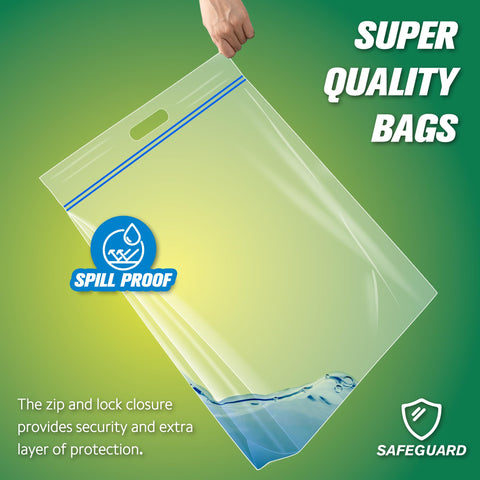 HIBAG zipper seal detail illustrating secure closure and dust protection
