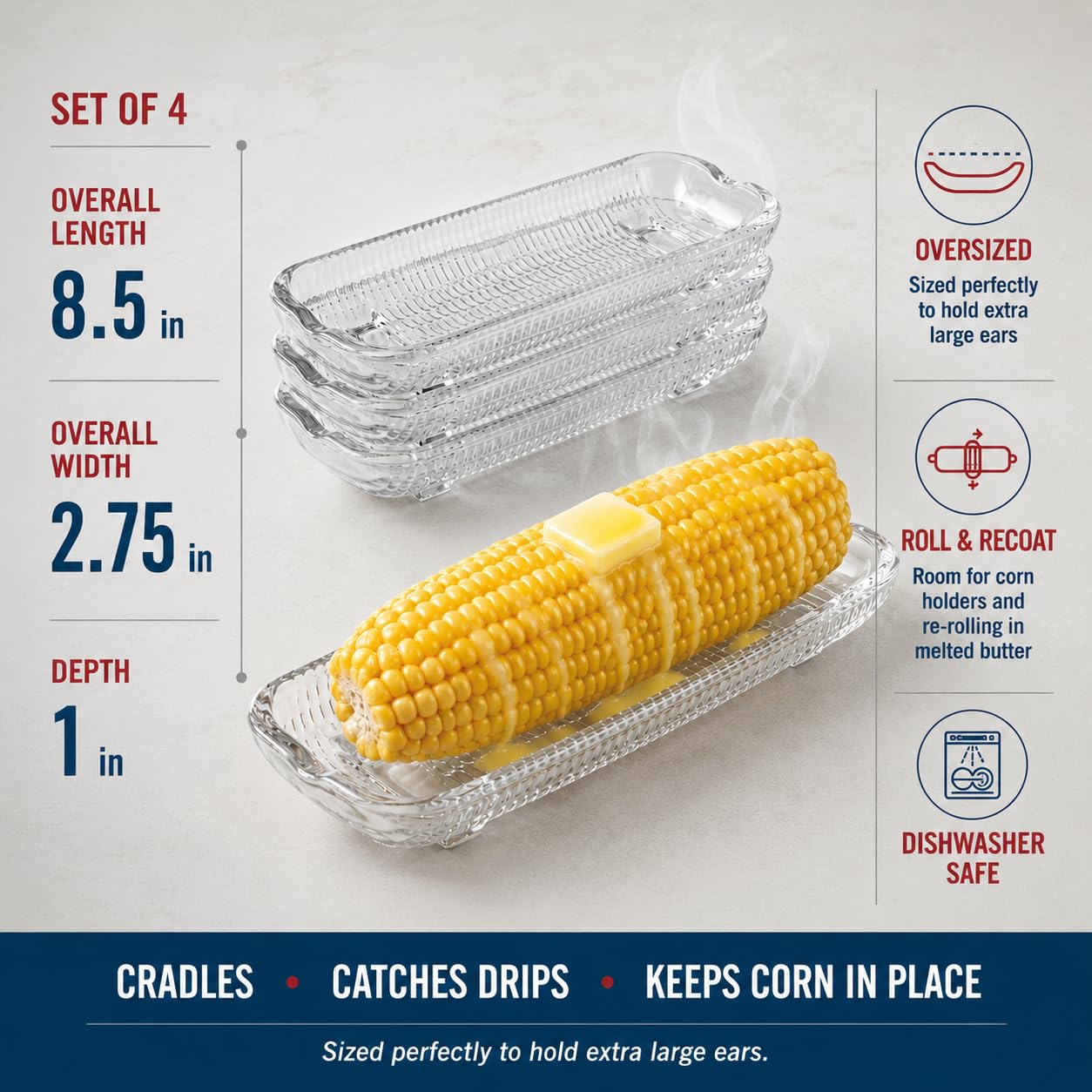 HIC Kitchen stacked corn dishes compact for storage and convenient space-saving