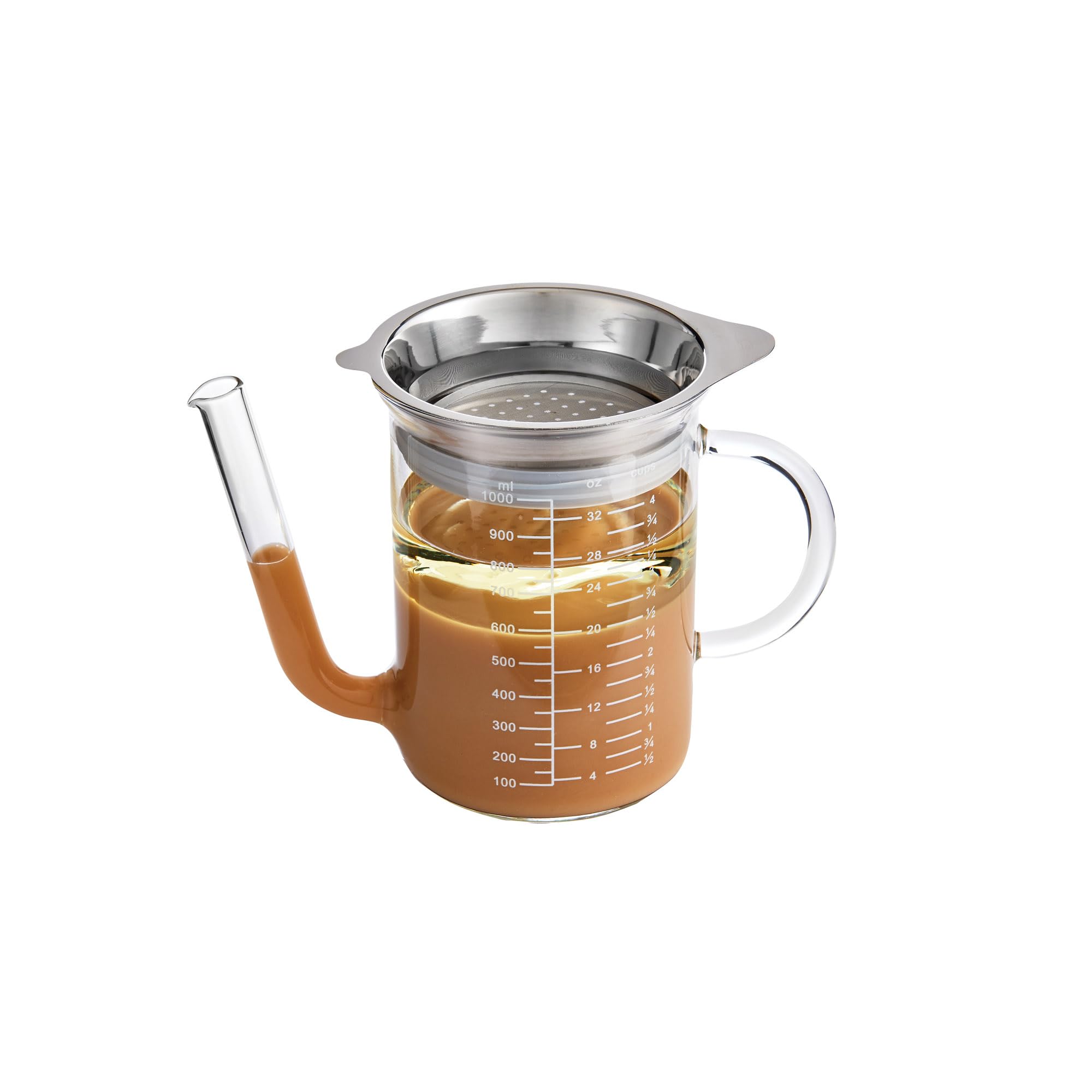 HIC Kitchen separator on countertop next to roast illustrating easy gravy preparation and serving