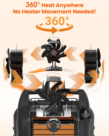 HIDALIFE hand next to fan showing compact size and easy placement