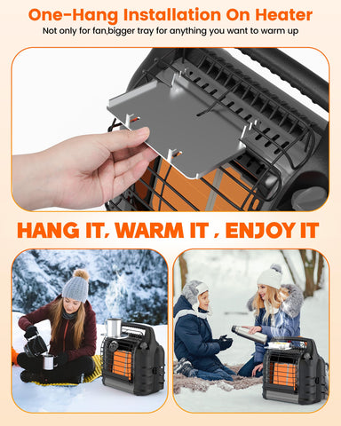 HIDALIFE tray attached warming a cup while providing secure placement