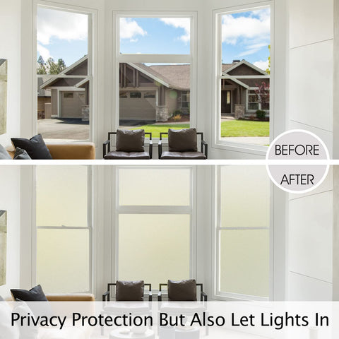 HIDBEA applied on bathroom window providing immediate privacy benefit