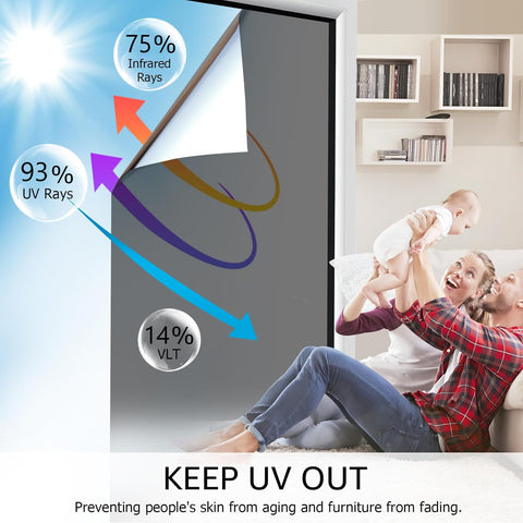 HIDBEA reflective surface close-up highlighting mirror effect and daytime privacy benefit