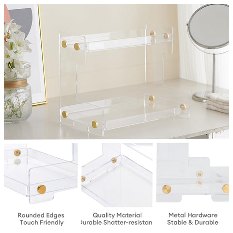 Hiendure organizer in use on bathroom counter showing quick-access benefit
