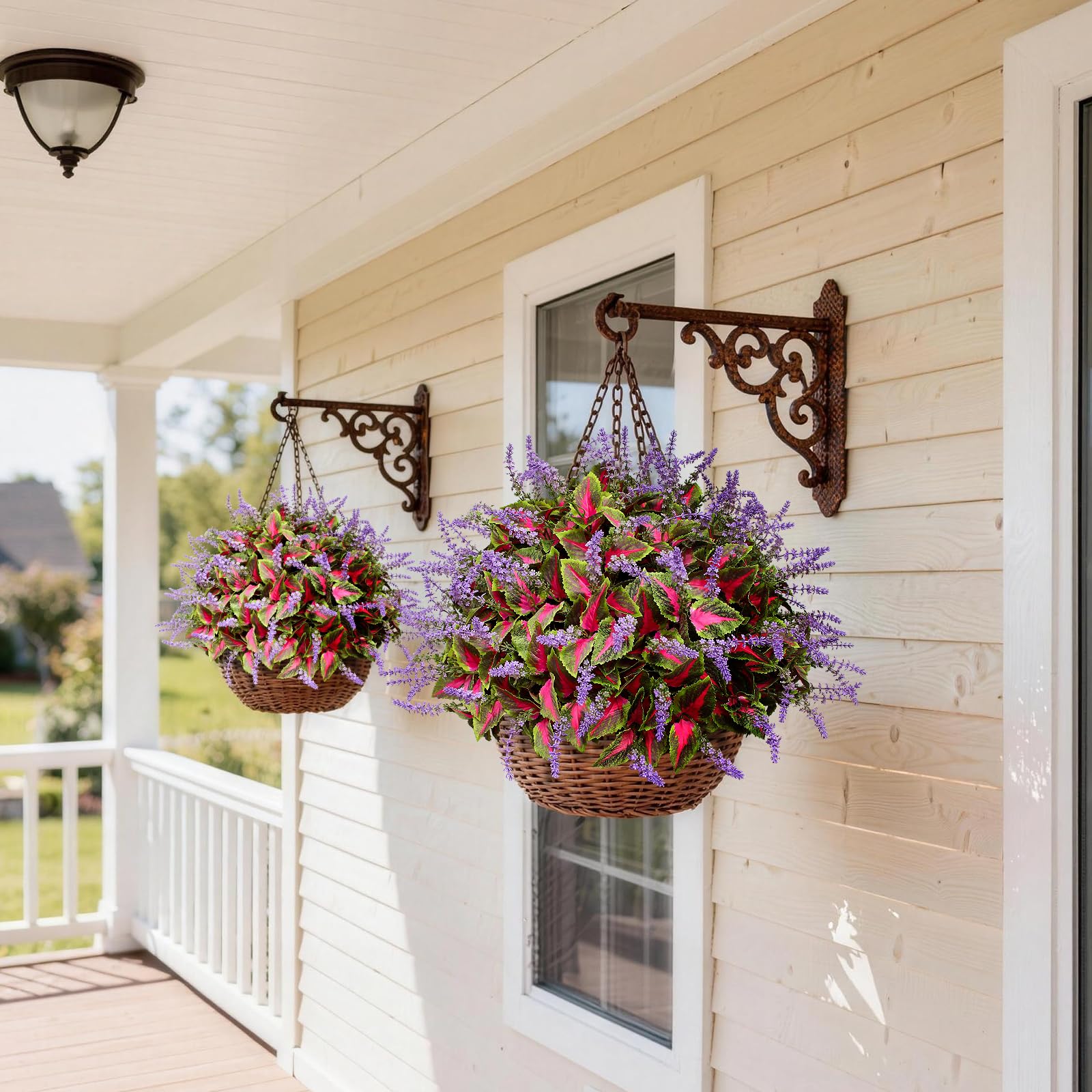 HIFORESTAR porch scene with coleus enhancing curb appeal