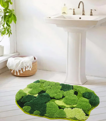 Hifuwan close-up tufted texture highlighting three-dimensional moss effect and comfort