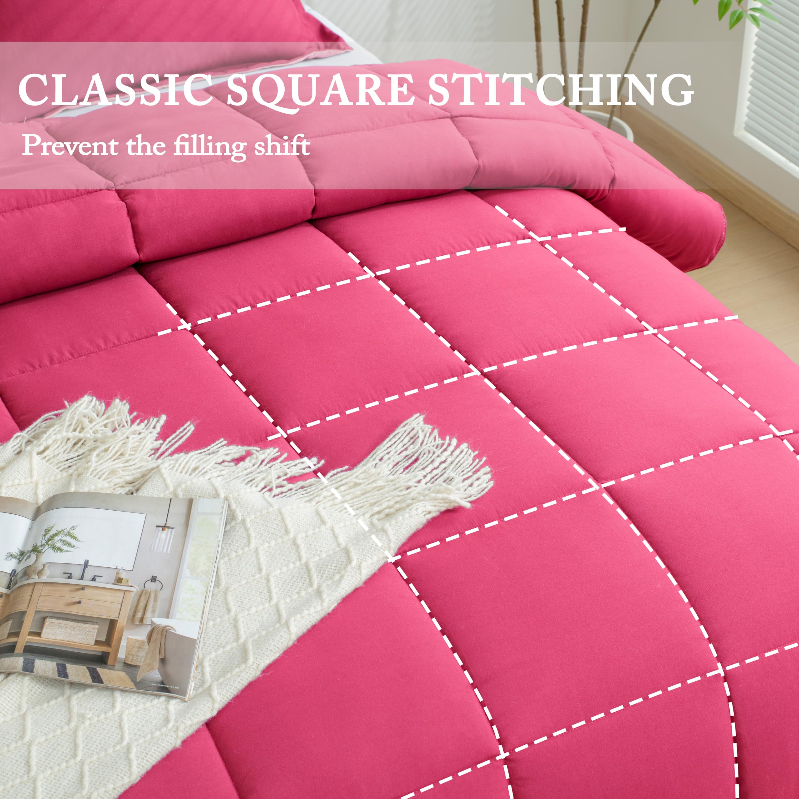 HIG box-stitch quilting detail ensuring even fill and long-lasting loft