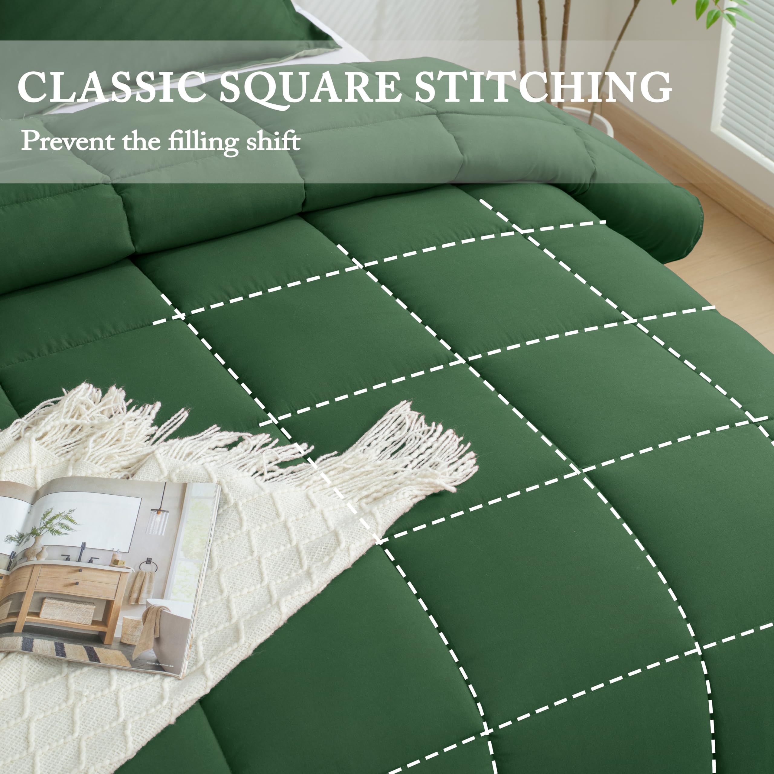 HIG close-up of box-stitched quilting highlighting even fill distribution