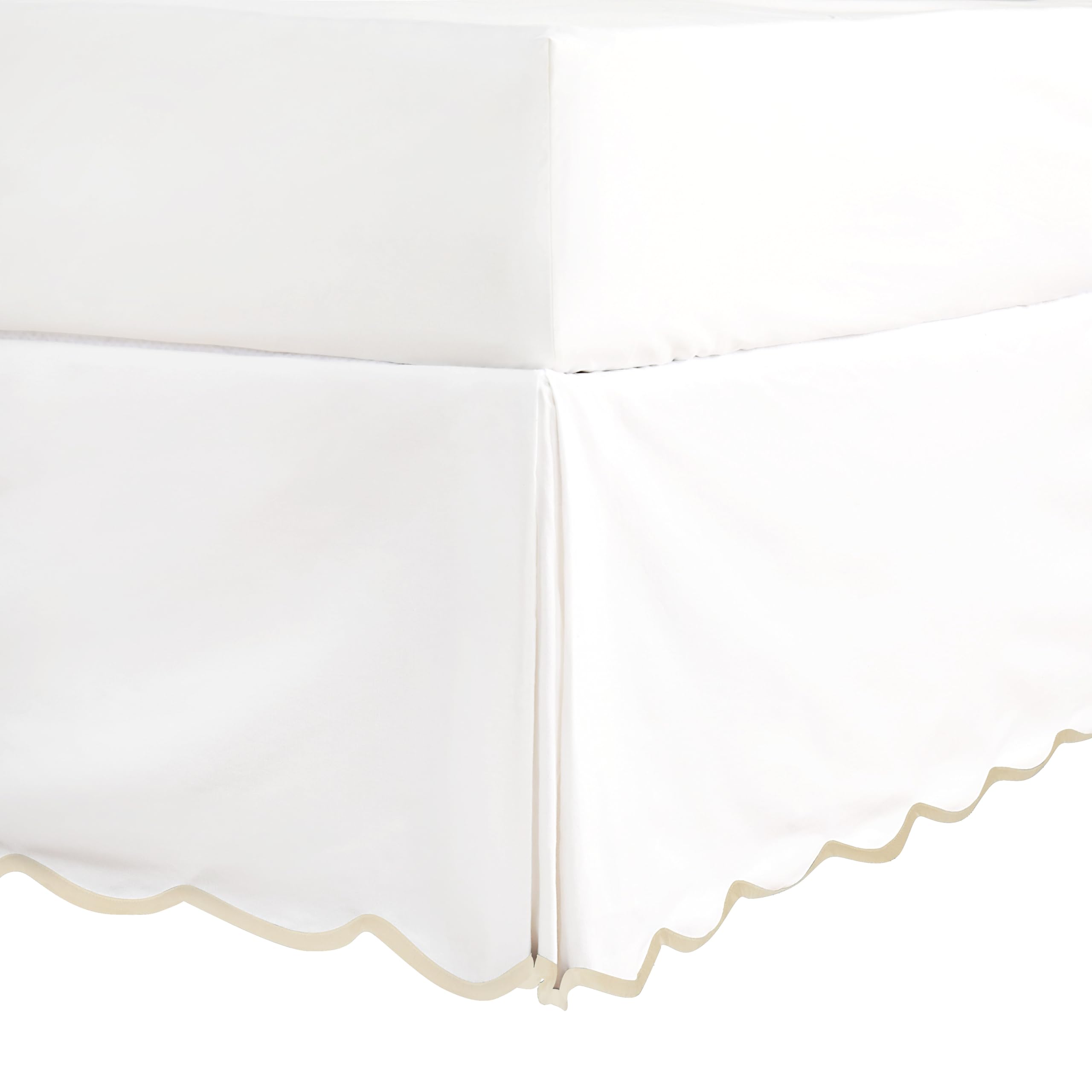 HIG front view of bed skirt packaging showing neat presentation and easy setup