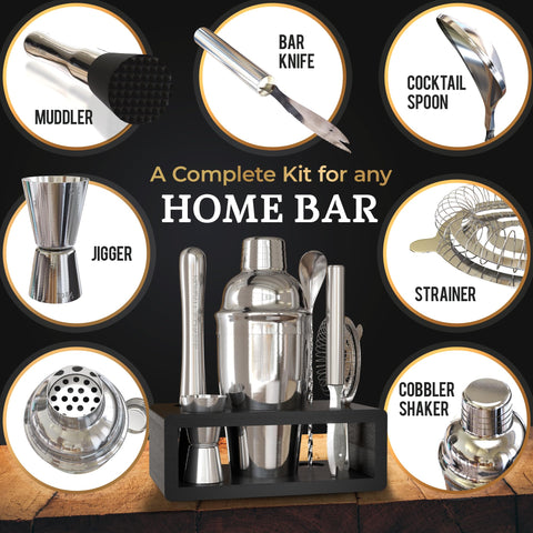 Highball & Chaser jigger and bar spoon detail for precise measuring benefit