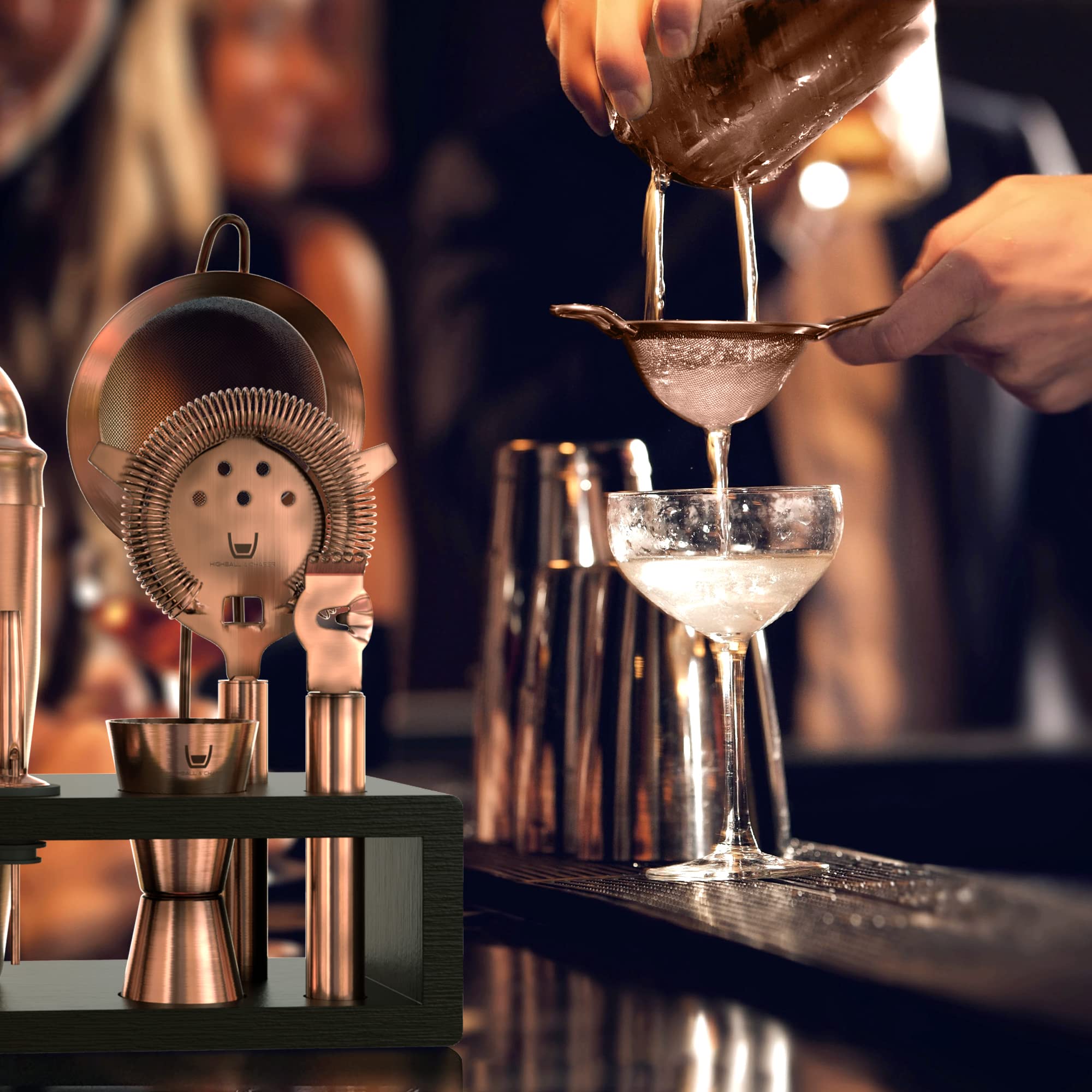 Highball & Chaser jigger detail showing internal marks for accurate measuring and consistent recipes