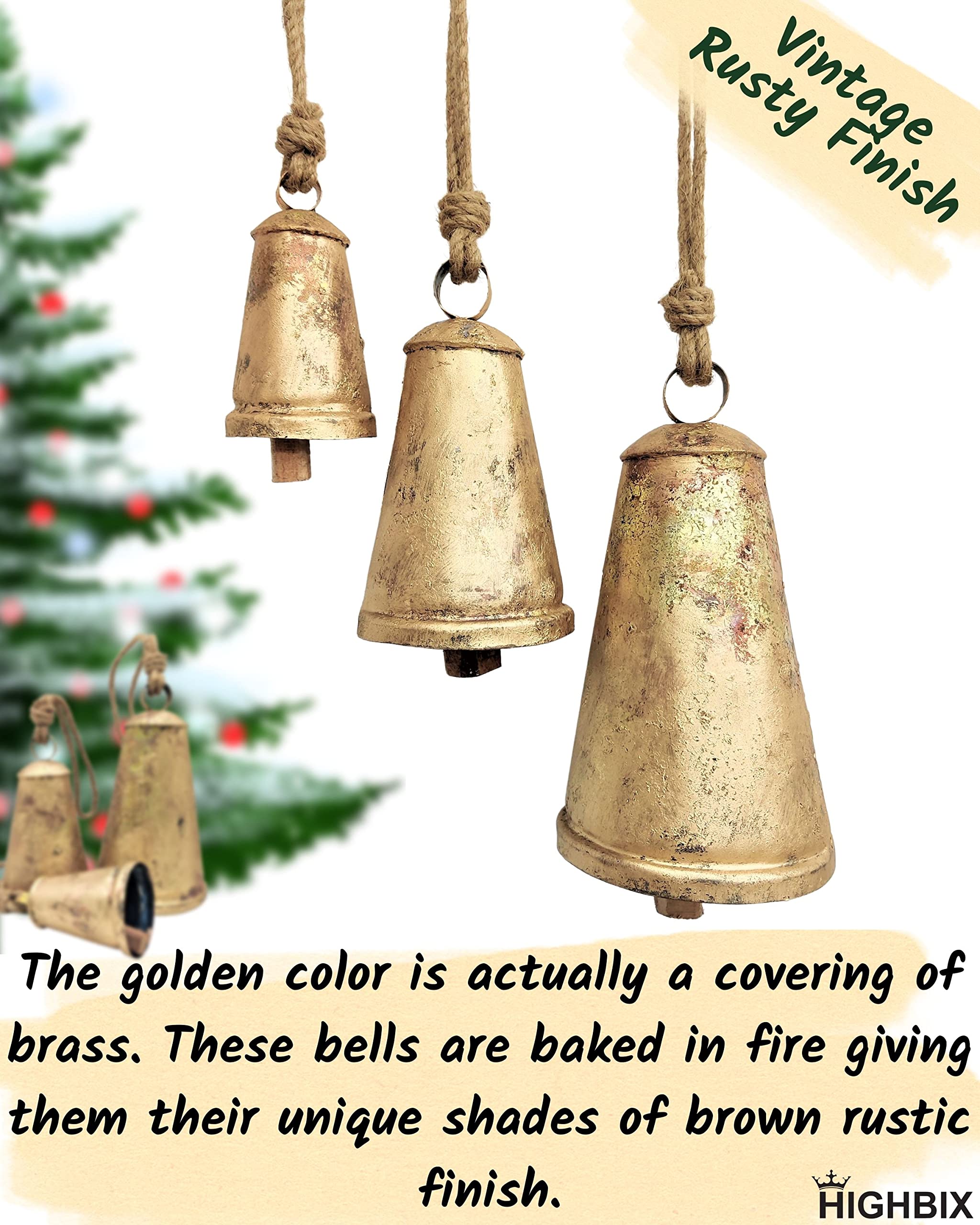 HIGHBIX bells beside a doorframe illustrating extra-large scale and pronounced focal presence